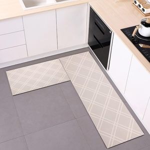 Tosuoka Kitchen Mat 2 Pieces Cushioned Anti Fatigue, Waterproof (47x17 - 27x17)